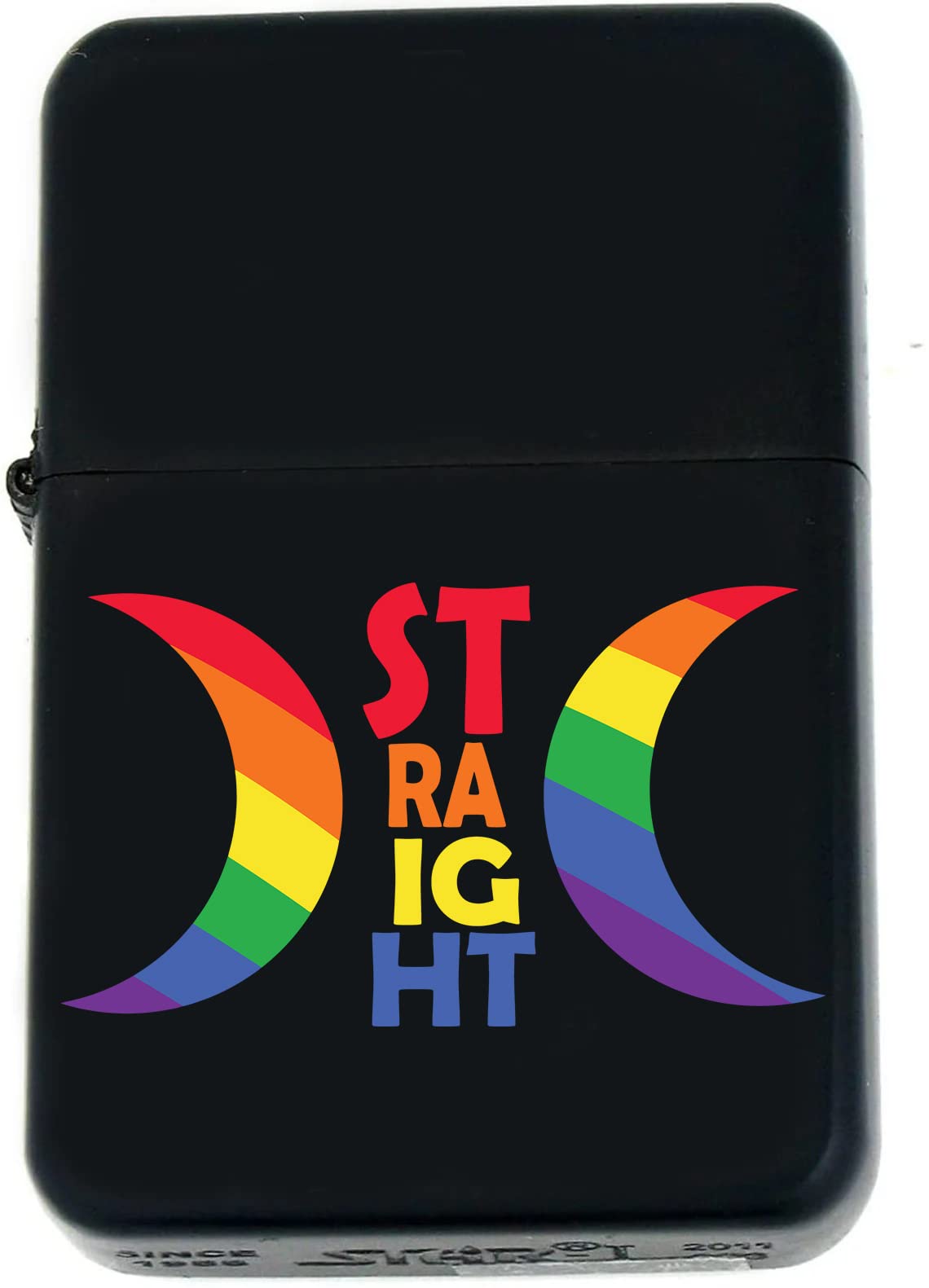 Custom s Infinity Matt Black Lighter! Personalize Lighter with LGBTQ Rainbow Pride and Text (PD-14) - Christmas, Halloween & Valentines Day Gift