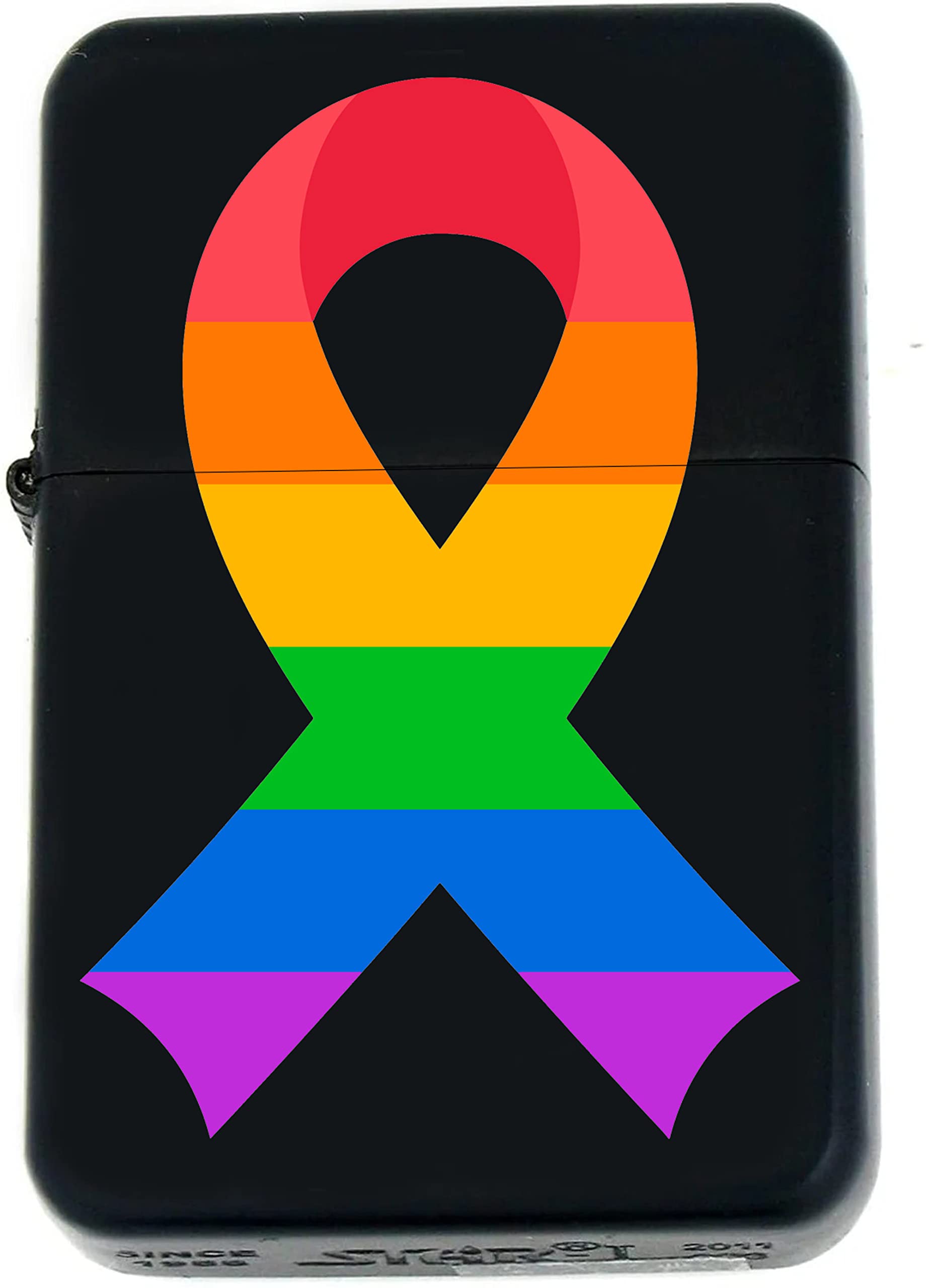 Custom s Infinity Matt Black Lighter! Personalize Lighter with LGBTQ Rainbow Pride and Text (PD-14) - Christmas, Halloween & Valentines Day Gift