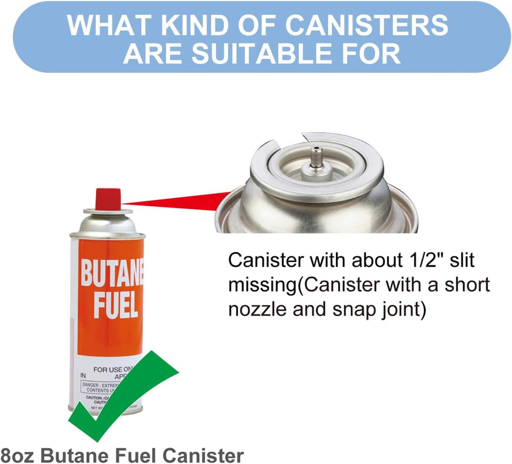 Butane Fill Adapter,Gas Refill Adapter,Butane Nozzle Fill Adapter Tip for use with Butane Lighters/Butane Torches,Convert Cassette Canister Into Inflatable Tank(Gas Canister Not Included)