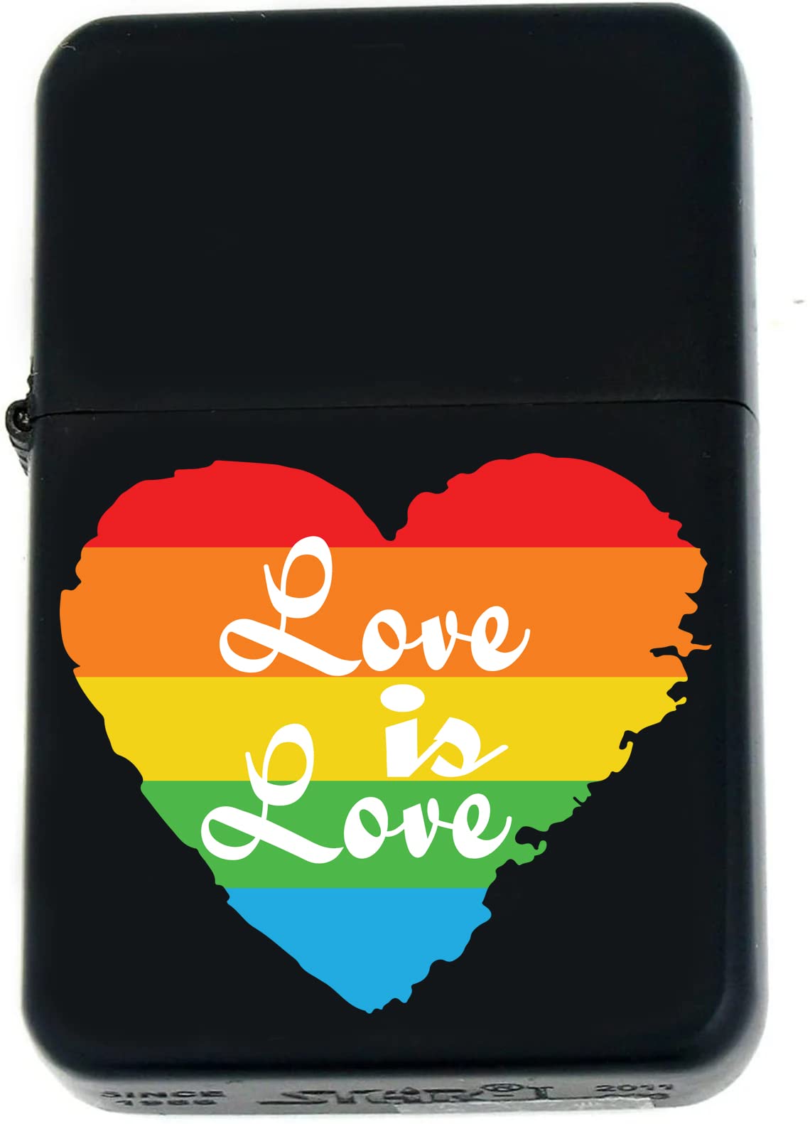 Custom s Infinity Matt Black Lighter! Personalize Lighter with LGBTQ Rainbow Pride and Text (PD-14) - Christmas, Halloween & Valentines Day Gift