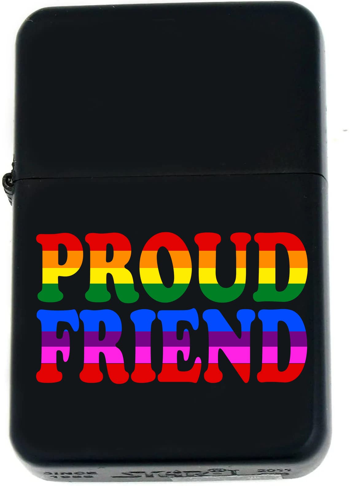 Custom s Infinity Matt Black Lighter! Personalize Lighter with LGBTQ Rainbow Pride and Text (PD-14) - Christmas, Halloween & Valentines Day Gift