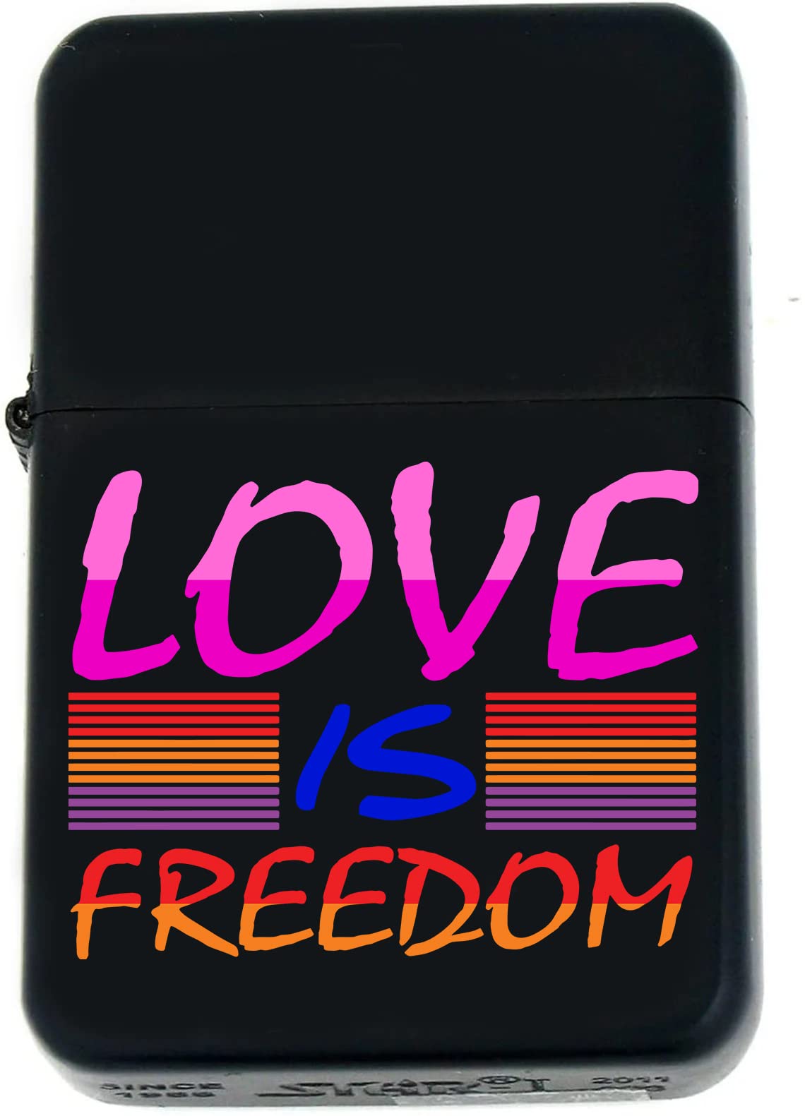 Custom s Infinity Matt Black Lighter! Personalize Lighter with LGBTQ Rainbow Pride and Text (PD-14) - Christmas, Halloween & Valentines Day Gift