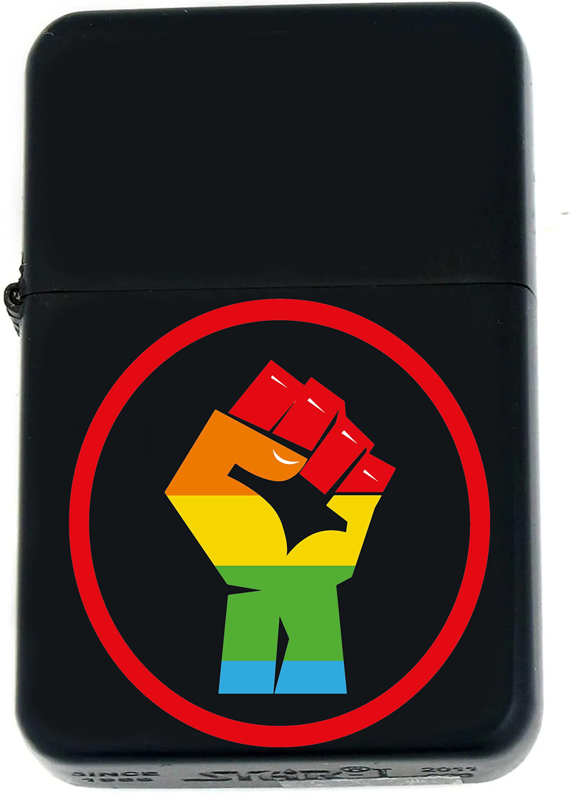 Custom s Infinity Matt Black Lighter! Personalize Lighter with LGBTQ Rainbow Pride and Text (PD-14) - Christmas, Halloween & Valentines Day Gift