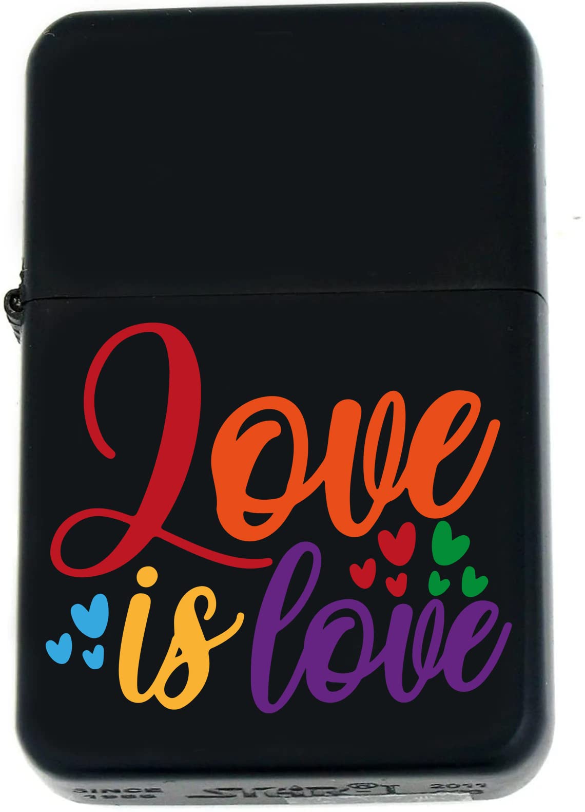 Custom s Infinity Matt Black Lighter! Personalize Lighter with LGBTQ Rainbow Pride and Text (PD-14) - Christmas, Halloween & Valentines Day Gift
