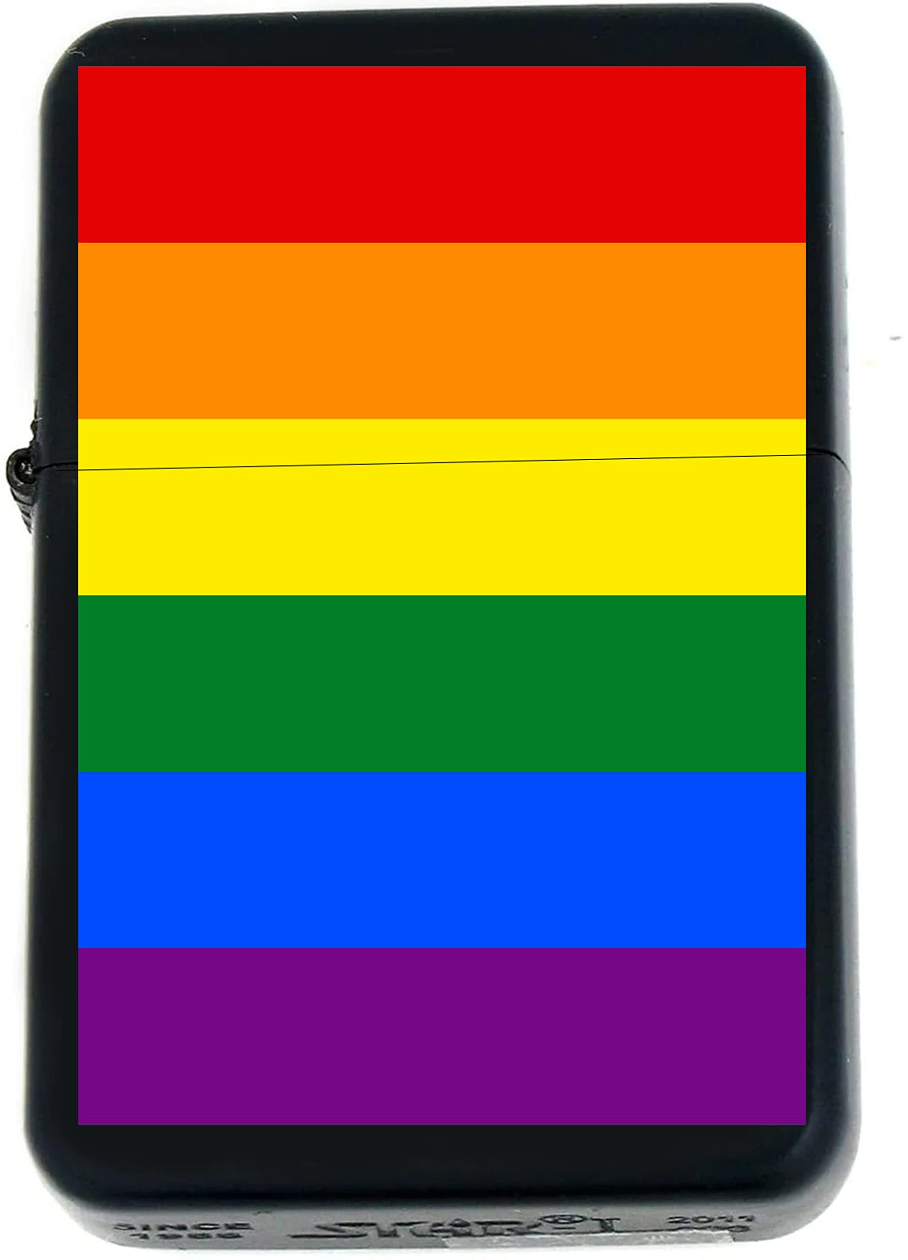 Custom s Infinity Matt Black Lighter! Personalize Lighter with LGBTQ Rainbow Pride and Text (PD-14) - Christmas, Halloween & Valentines Day Gift