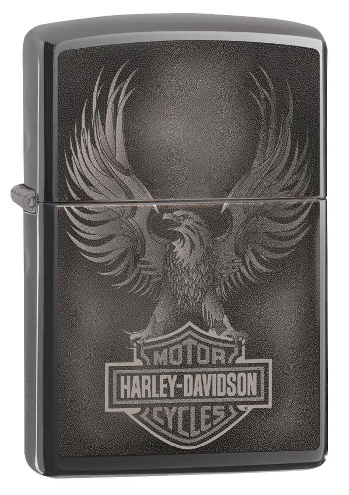 Personalized Zippo Harleey-Daviddson Windproof Oil Lighter Engraving - Christmas, Halloween & Valentines Day Gift (Silver Eng)