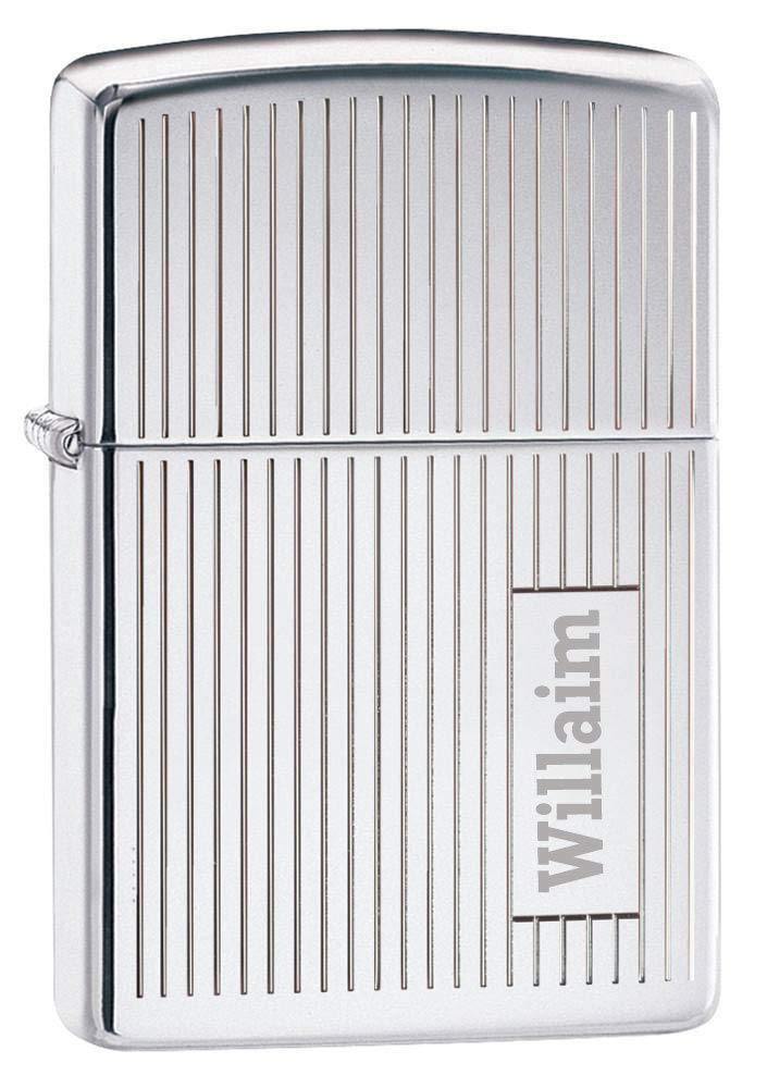 Custom Zippo Lighter – Personalized Engraved Venetian Design | Genuine Windproof Metal Lighter | Unique Gift for Men & Women – Christmas, Halloween, Valentine (Silver 352)