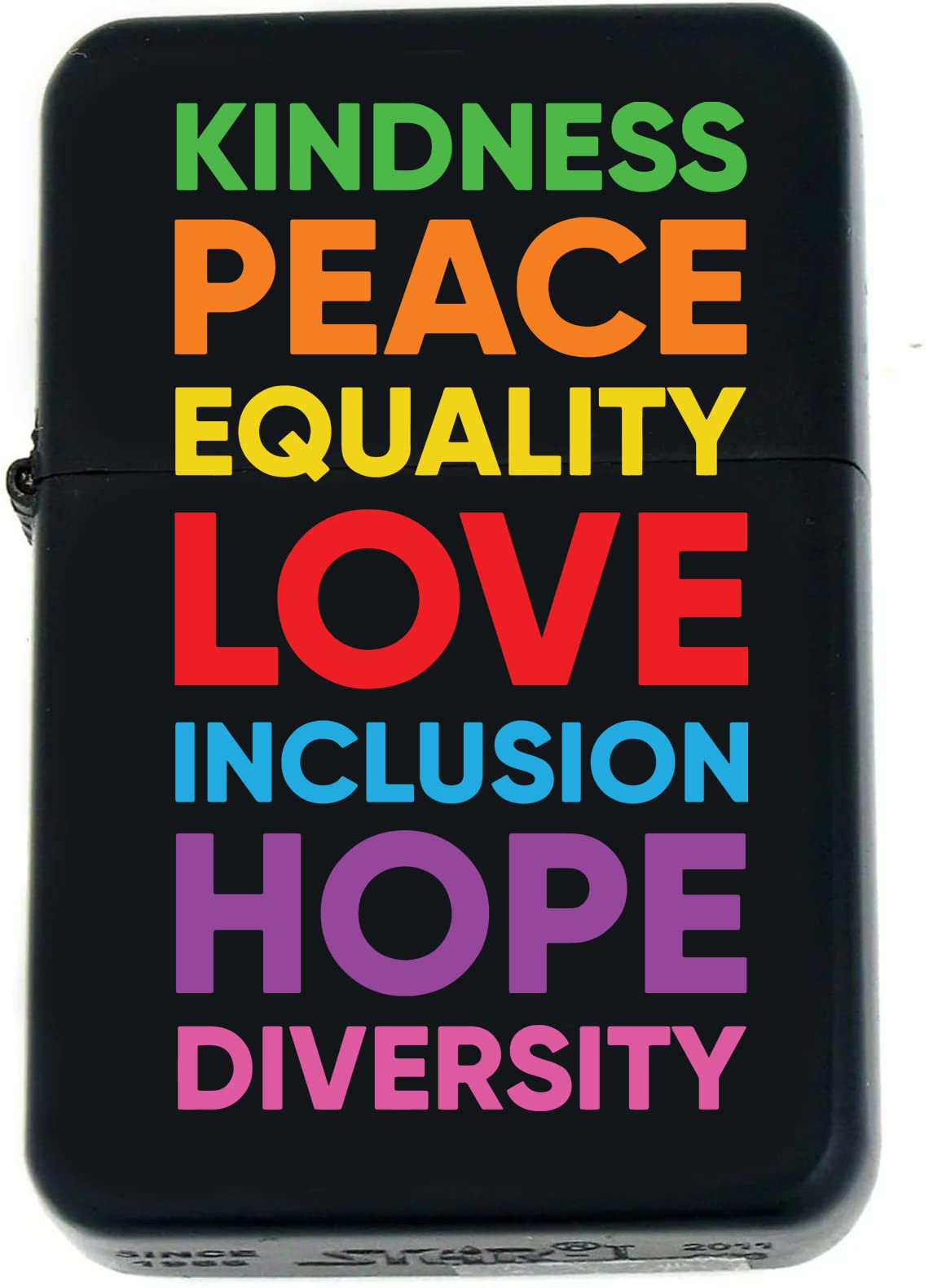 Custom s Infinity Matt Black Lighter! Personalize Lighter with LGBTQ Rainbow Pride and Text (PD-14) - Christmas, Halloween & Valentines Day Gift