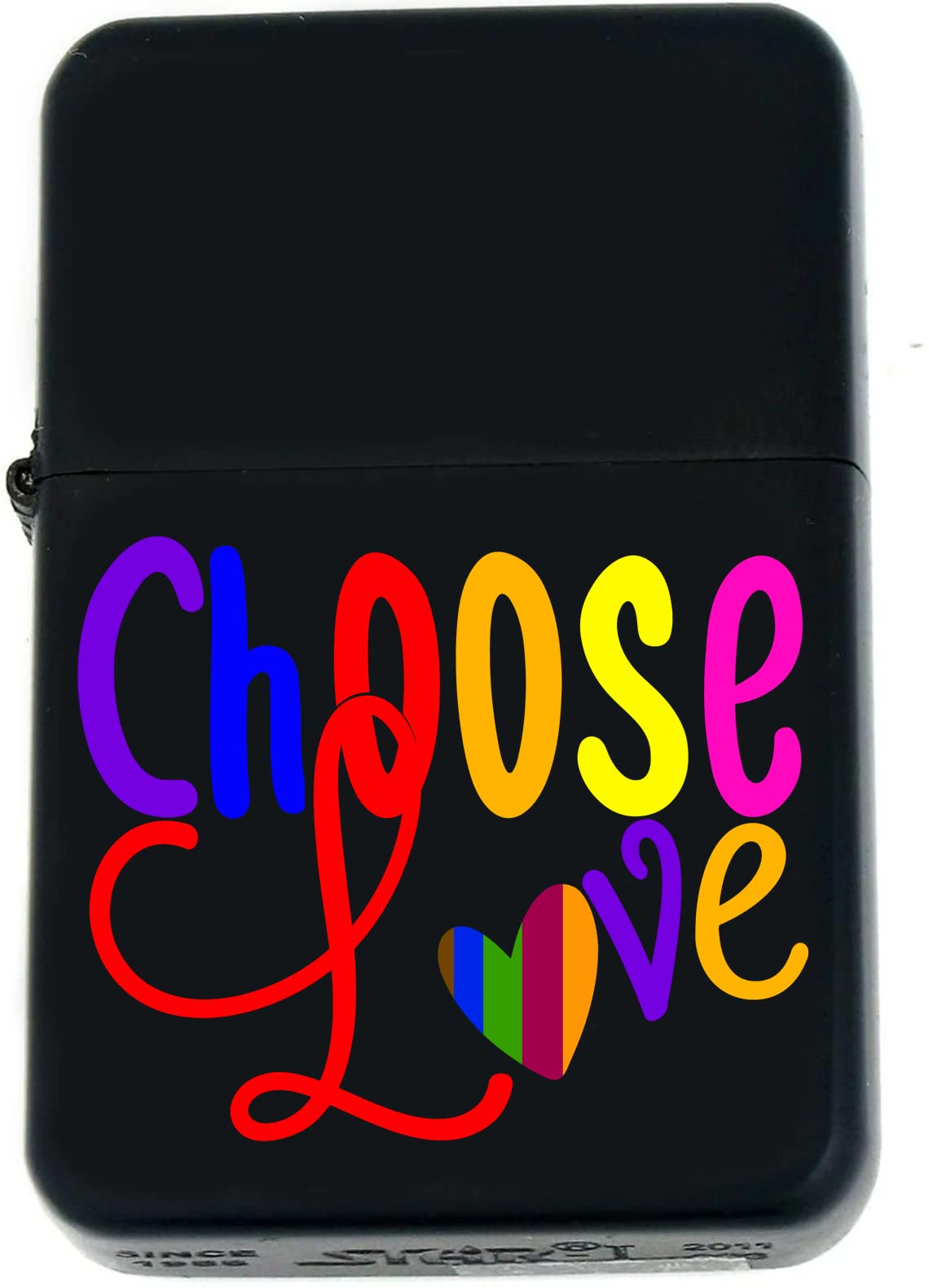 Custom s Infinity Matt Black Lighter! Personalize Lighter with LGBTQ Rainbow Pride and Text (PD-14) - Christmas, Halloween & Valentines Day Gift