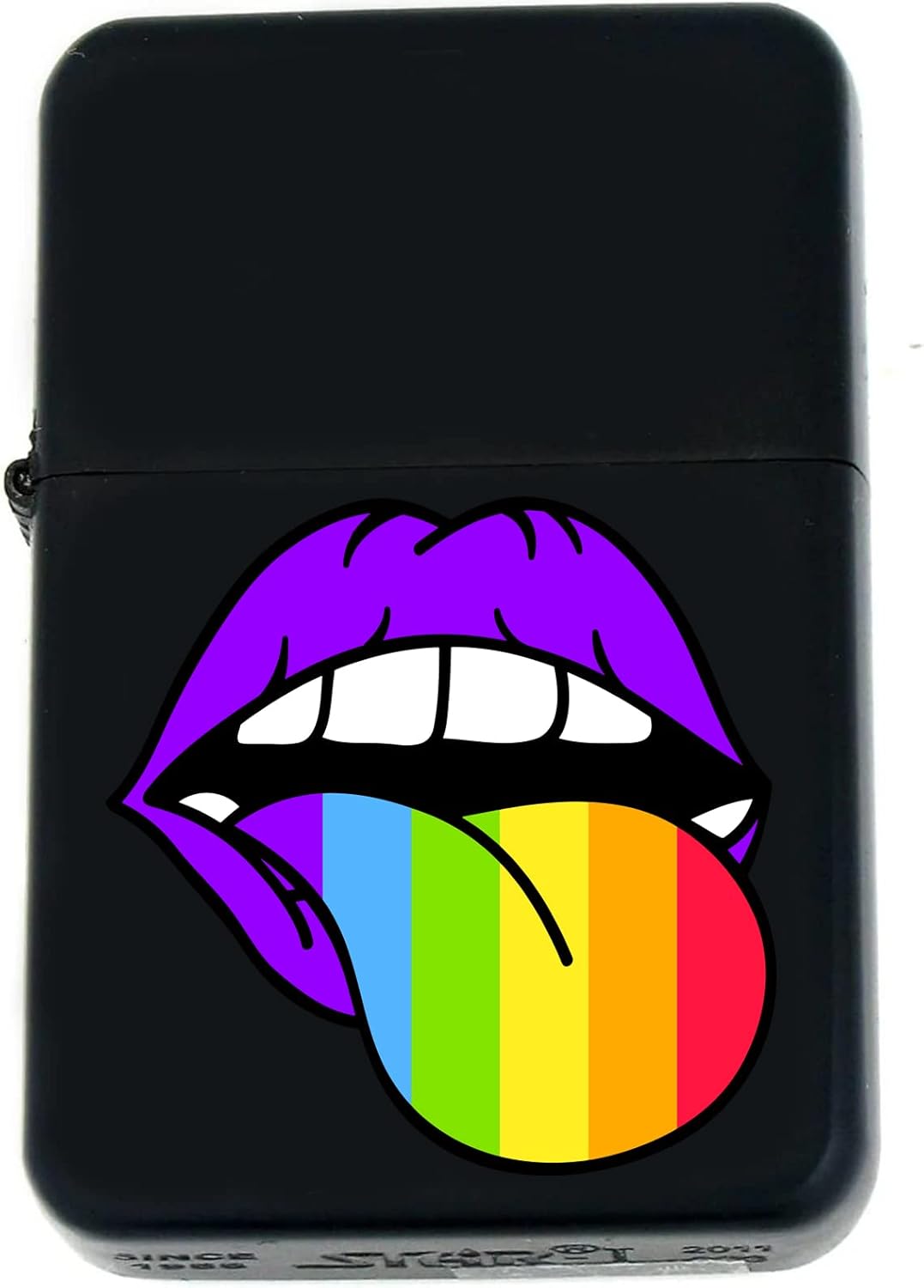 Custom s Infinity Matt Black Lighter! Personalize Lighter with LGBTQ Rainbow Pride and Text (PD-14) - Christmas, Halloween & Valentines Day Gift