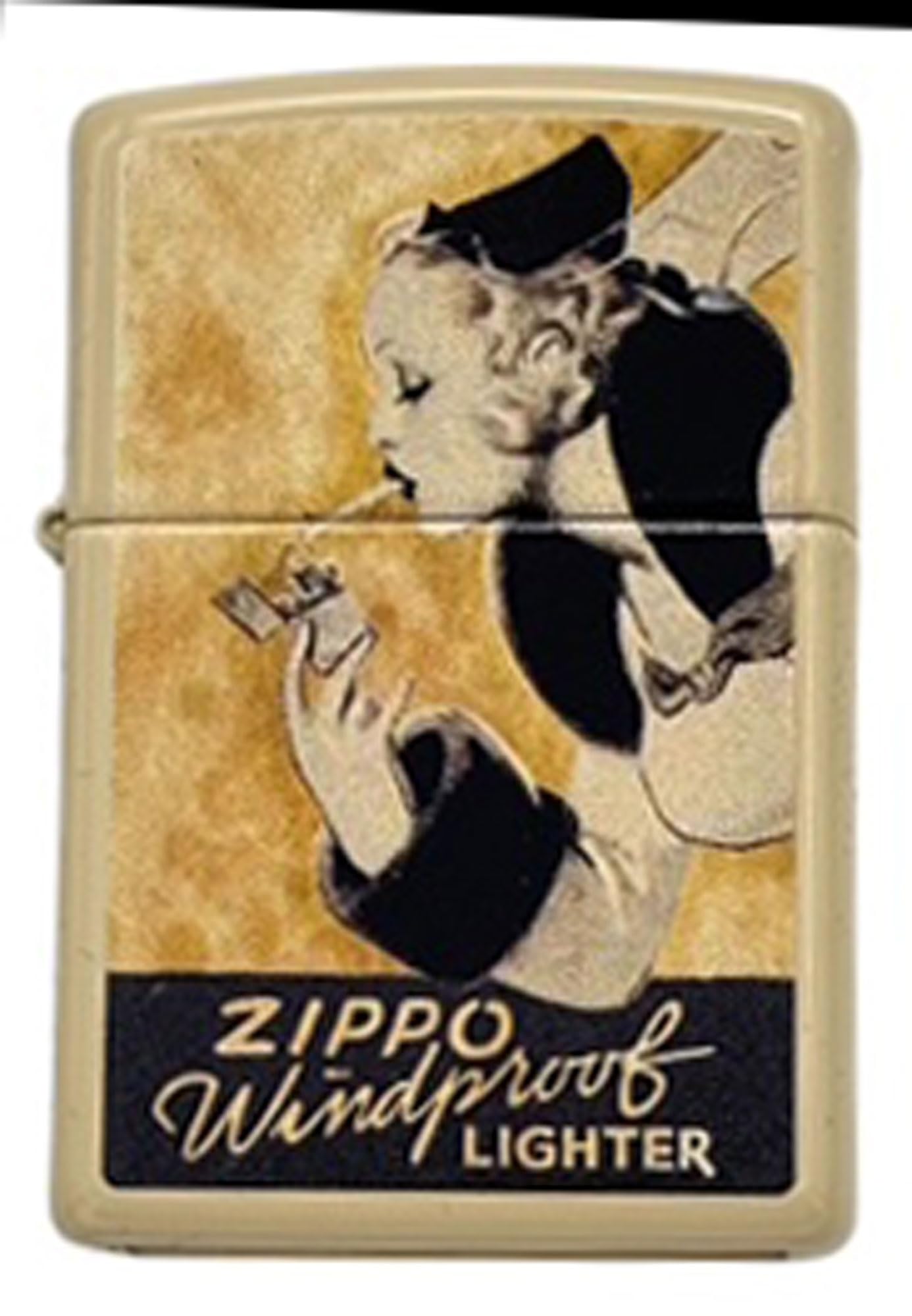 Custom Personalized Zippo Classic Windy Girl Windproof Oil Lighters - Engraving - Christmas, Halloween & Valentines Day Gift (High Polish Chrome)