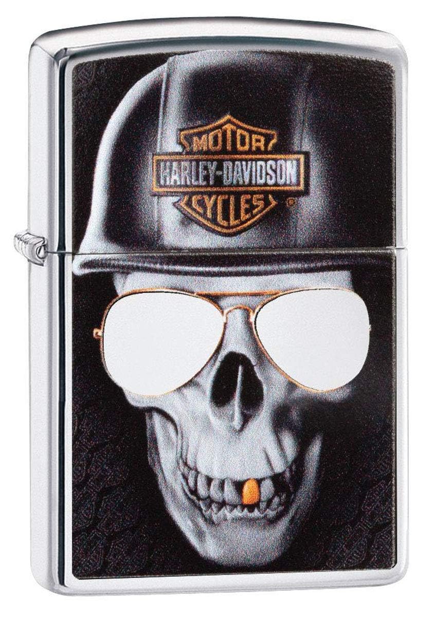 Personalized Zippo Harleey-Daviddson Windproof Oil Lighter Engraving - Christmas, Halloween & Valentines Day Gift (Black Ice)