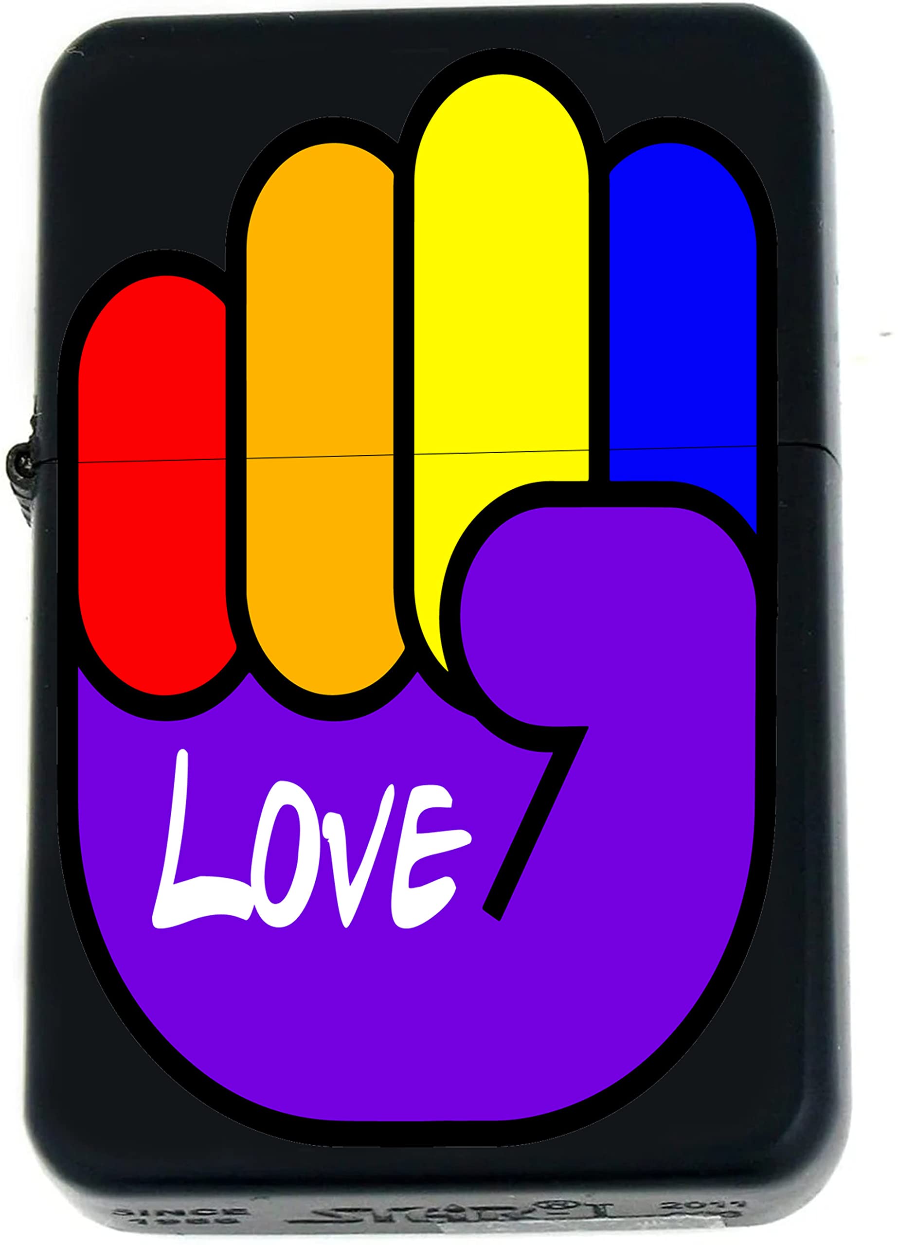 Custom s Infinity Matt Black Lighter! Personalize Lighter with LGBTQ Rainbow Pride and Text (PD-14) - Christmas, Halloween & Valentines Day Gift