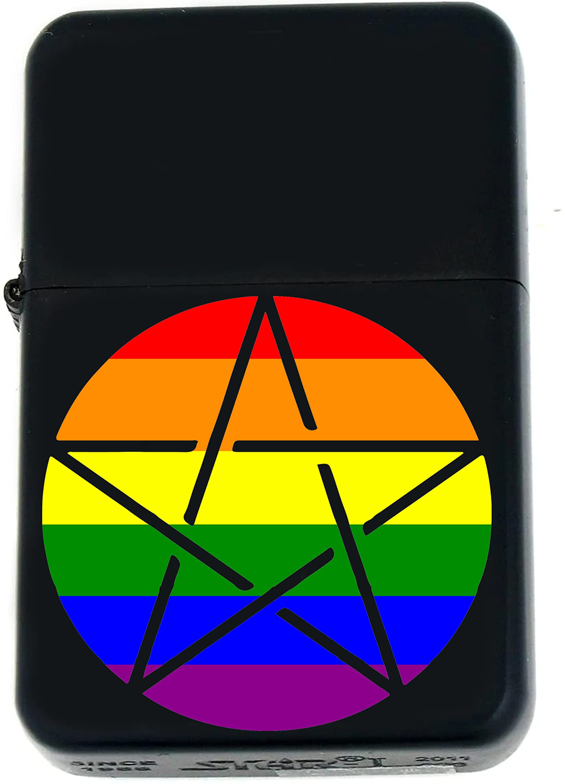 Custom s Infinity Matt Black Lighter! Personalize Lighter with LGBTQ Rainbow Pride and Text (PD-14) - Christmas, Halloween & Valentines Day Gift