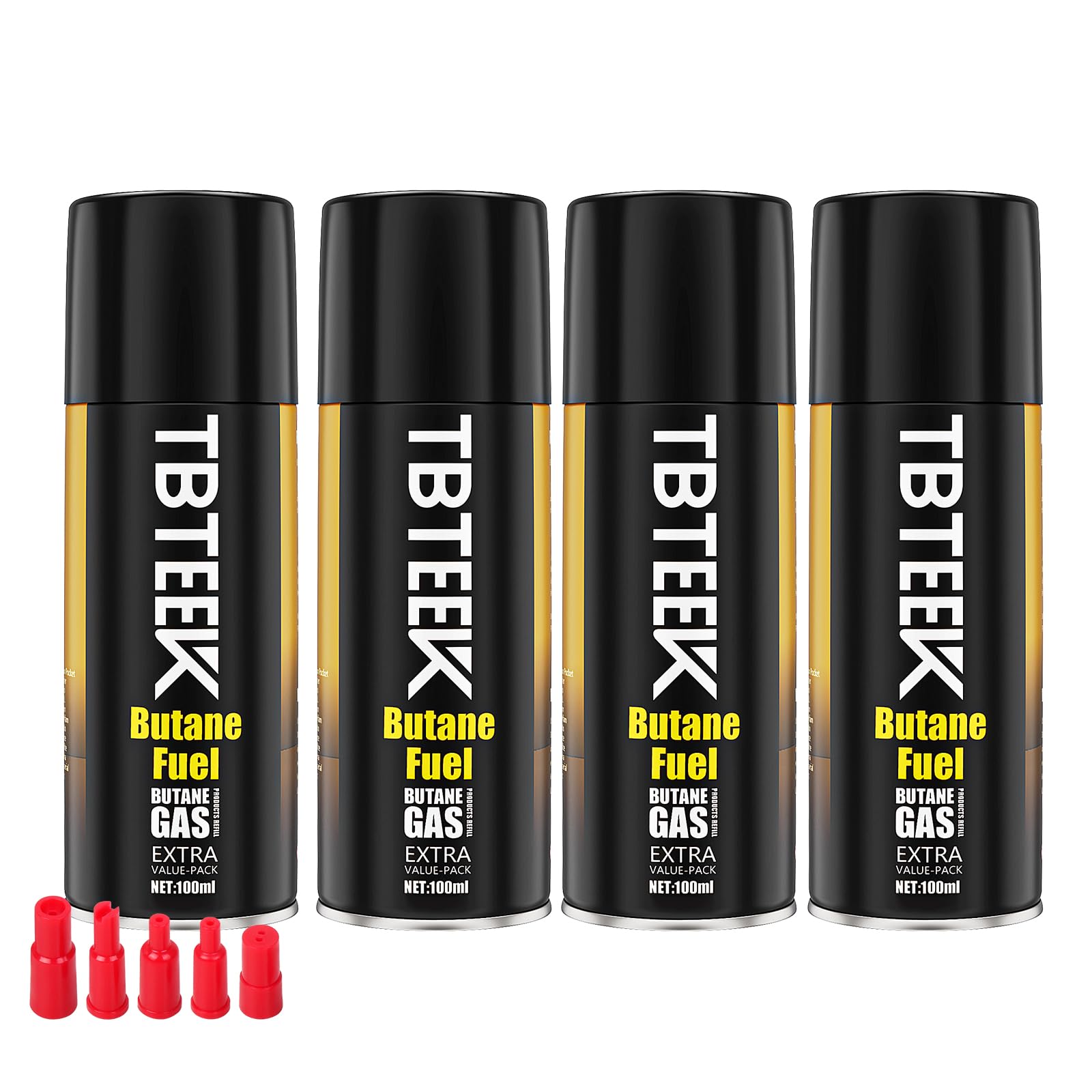 TBTeek Butane Refill, Ultra-Refined Lighter Fluid Refill, 100ml Butane Fuel Refill, Butane Canister for Torch Lighter, Butane Torch, Kitchen Blow Torch (1 Can)