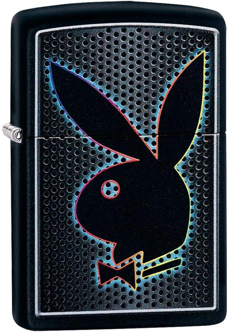 Personalized Zippo Playboy Windproof Lighter Free Engraving - Christmas, Halloween & Valentines Day Gift (Gold)