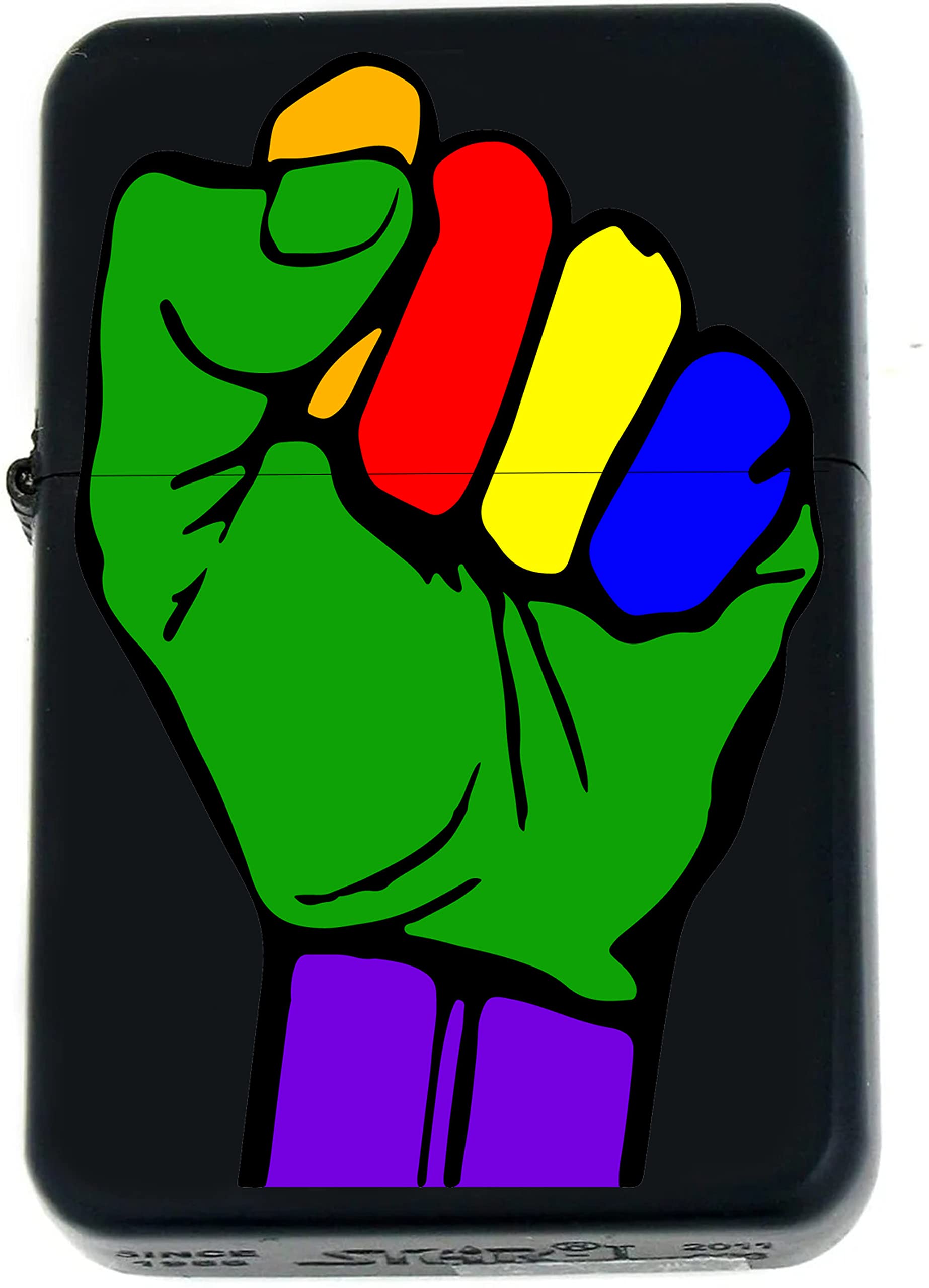 Custom s Infinity Matt Black Lighter! Personalize Lighter with LGBTQ Rainbow Pride and Text (PD-14) - Christmas, Halloween & Valentines Day Gift