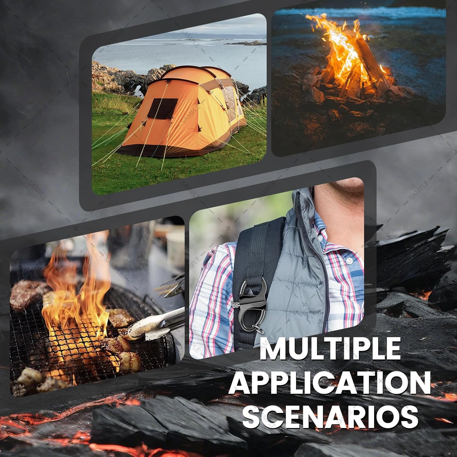 Keychain Lighter,Permanent Match,Permanent Match Keychains,Reusable Fire Starter Key Ring, Hidden Forever Lighter Keychain,For Outdoor Survival Gift for Men,Mini Waterproof Lighters