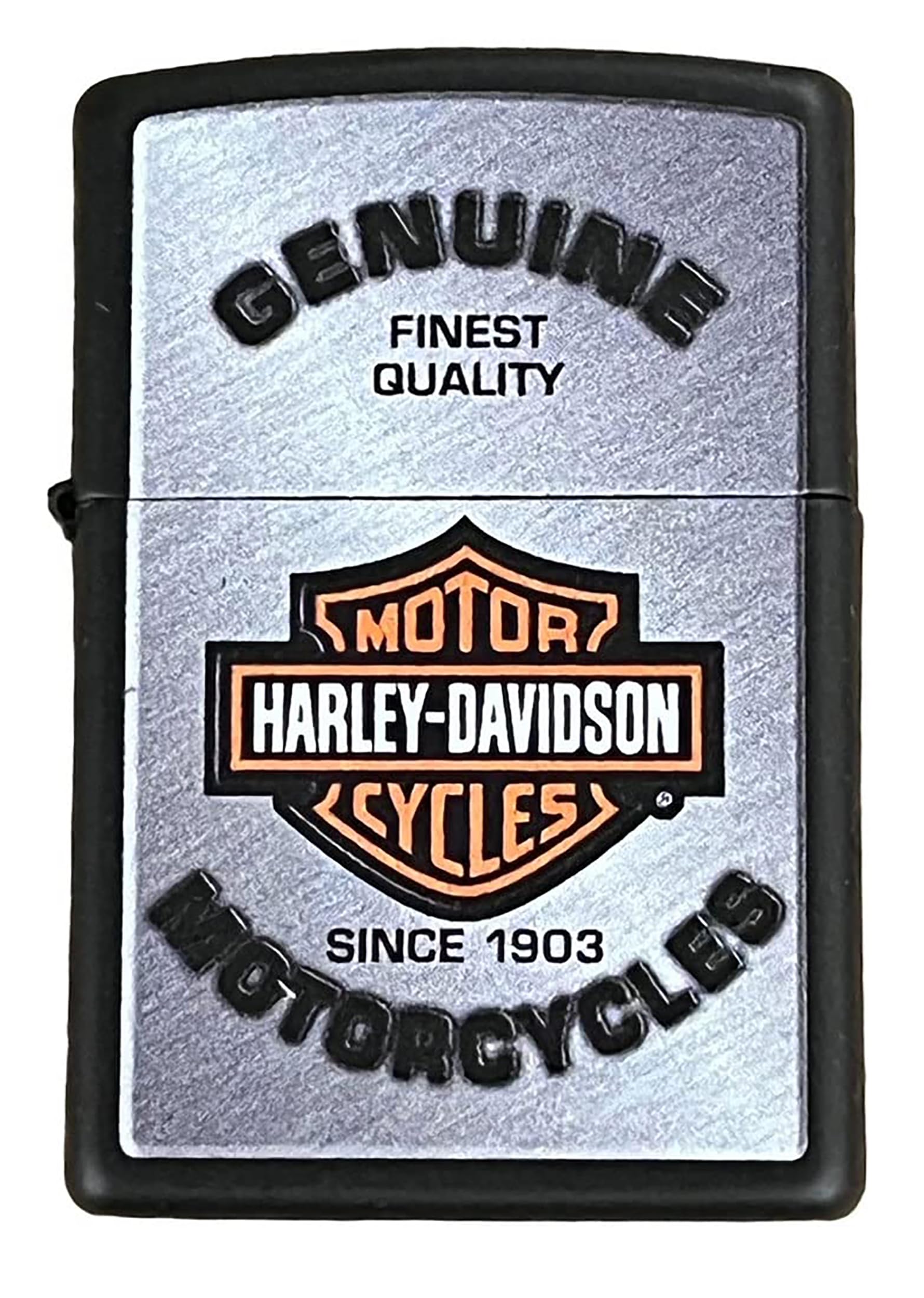 Personalized Zippo Harleey-Daviddson Windproof Oil Lighter Engraving - Christmas, Halloween & Valentines Day Gift (Black Ice)