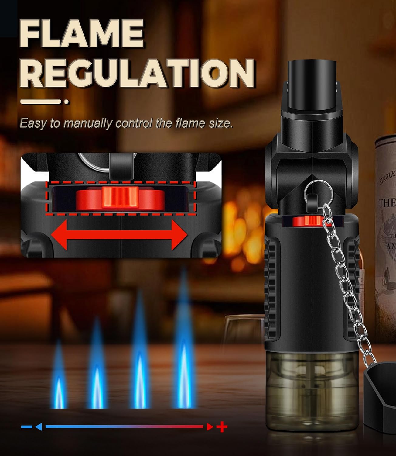 4 Pack of Torch Lighter, 30° & 45° Rotatable Windproof Jet Flame, with Safety Lock, Butane Gas Refillable Mini Jet Torch Lighters for Candle, Grill, Firework (NO Gas)